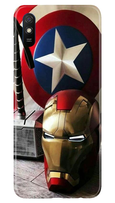 Ironman Captain America Mobile Back Case for Xiaomi Redmi 9i (Design - 254) Ironman Captain America Case for Xiaomi Redmi 9i (Design No. 254)