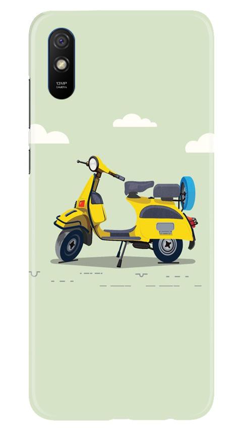 Vintage Scooter Mobile Back Case for Xiaomi Redmi 9a (Design - 260) Vintage Scooter Case for Xiaomi Redmi 9a (Design No. 260)