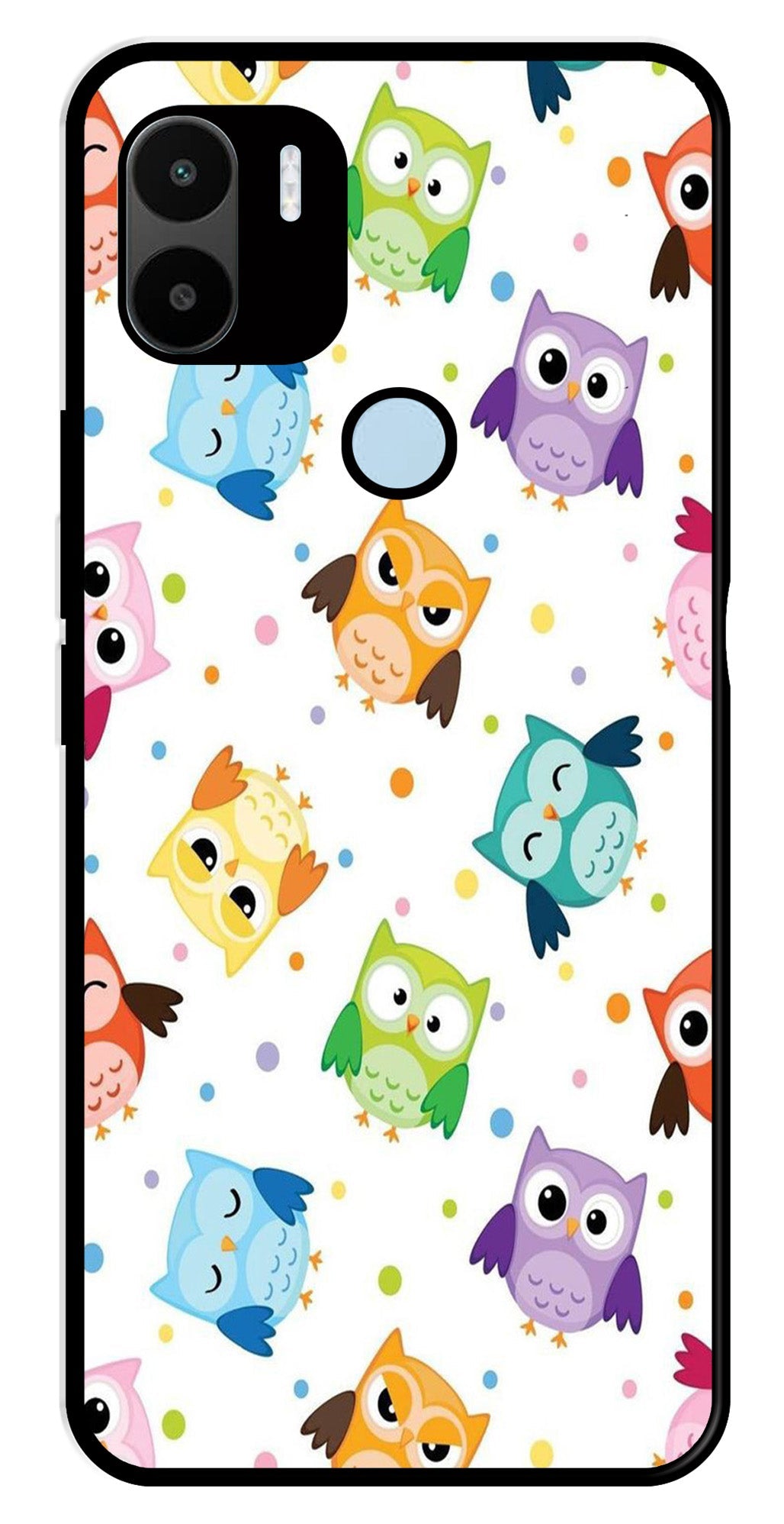 Owls Pattern Metal Mobile Case for Redmi A2 Plus Owls Pattern Metal Mobile Case for Redmi A2 Plus (Design No -20)