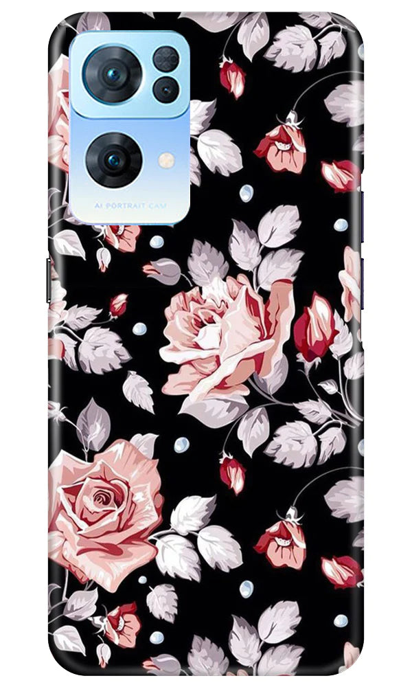 Pink rose Mobile Back Case for Oppo Reno 7 Pro 5G (Design - 12) Pink rose Case for Oppo Reno 7 Pro 5G