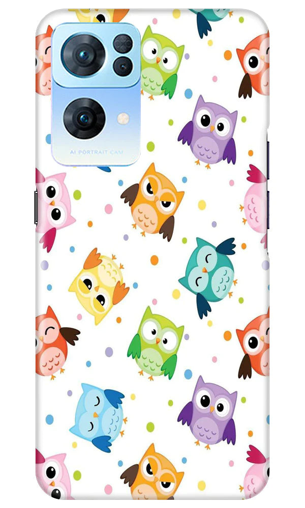 Owl Baground Pattern shore Mobile Back Case for Oppo Reno 7 Pro 5G (Design - 13) Owl Baground Pattern shore Case for Oppo Reno 7 Pro 5G