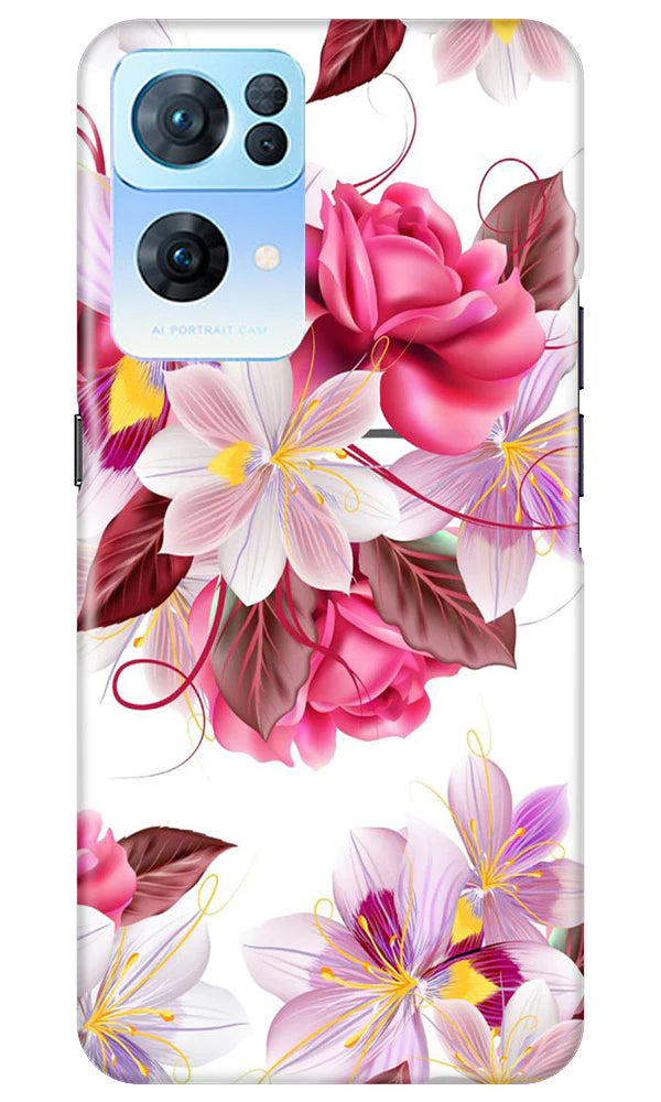Beautiful flowers Mobile Back Case for Oppo Reno 7 Pro 5G (Design - 23) Beautiful flowers Case for Oppo Reno 7 Pro 5G