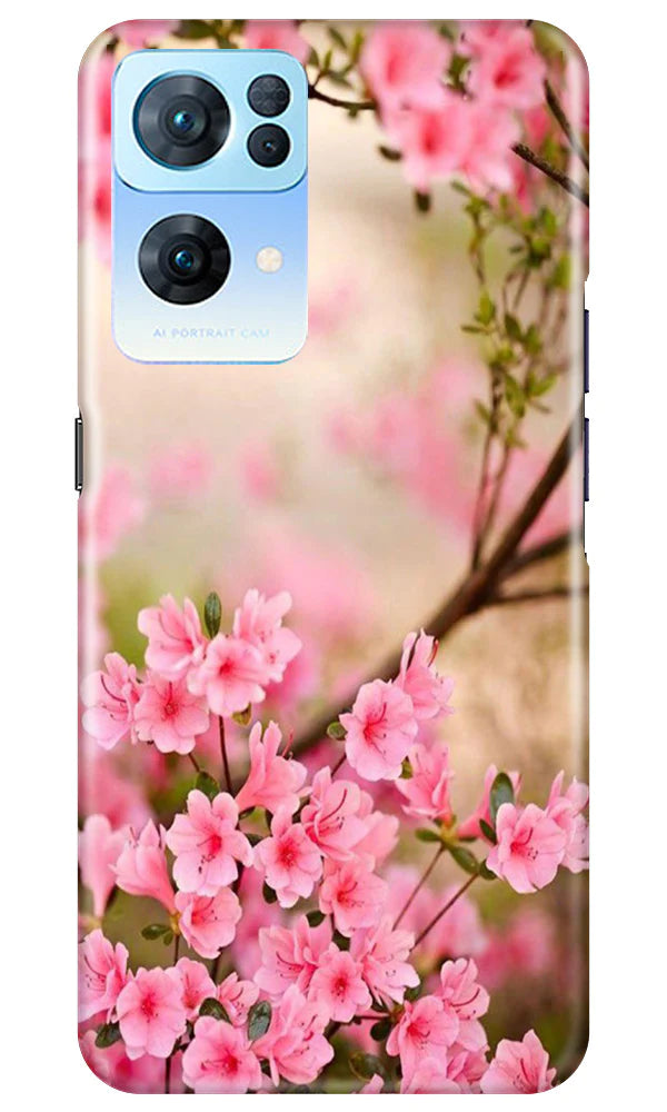 Pink flowers Mobile Back Case for Oppo Reno 7 Pro 5G (Design - 69) Pink flowers Case for Oppo Reno 7 Pro 5G