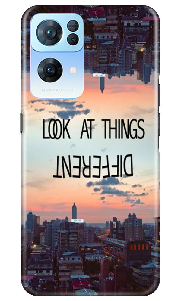 Look at things different Mobile Back Case for Oppo Reno 7 Pro 5G (Design - 99) Look at things different Case for Oppo Reno 7 Pro 5G