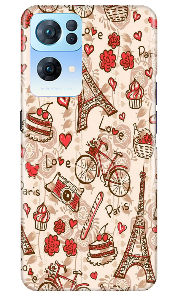 Love Paris Mobile Back Case for Oppo Reno 7 Pro 5G (Design - 103) Love Paris Case for Oppo Reno 7 Pro 5G (Design - 103)