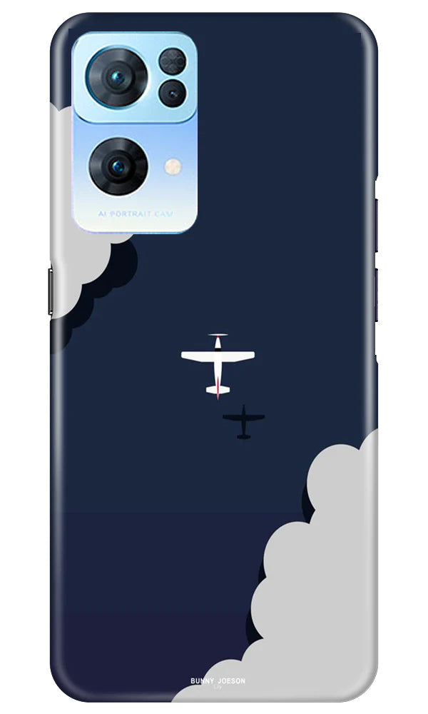 Clouds Plane Mobile Back Case for Oppo Reno 7 Pro 5G (Design - 165) Clouds Plane Case for Oppo Reno 7 Pro 5G (Design - 165)