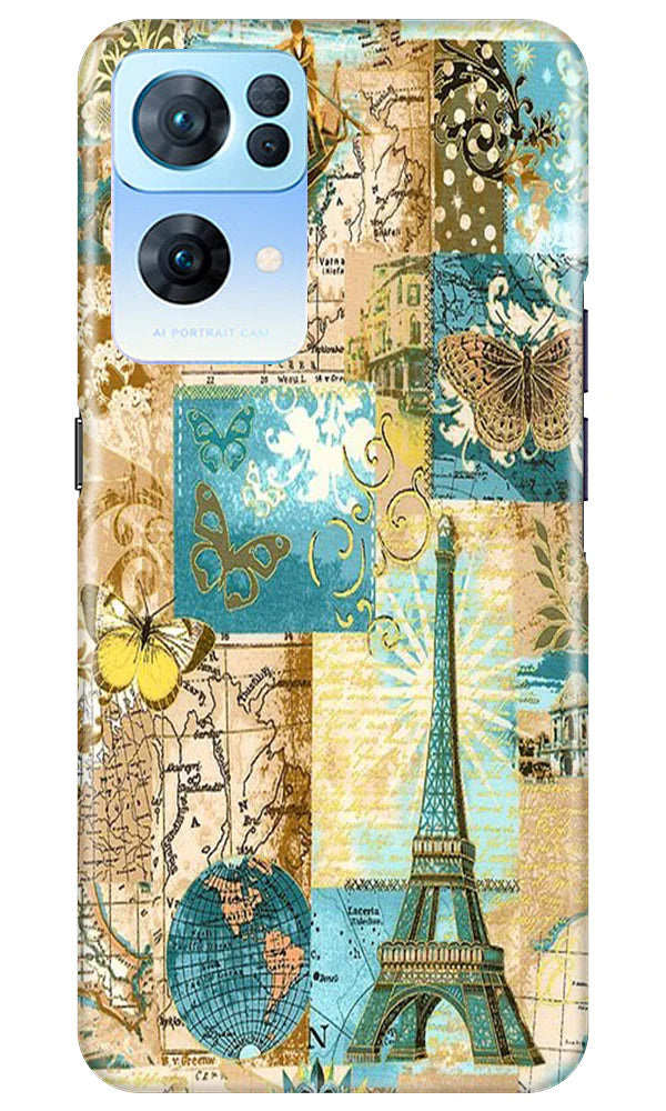 Travel Eiffel Tower Mobile Back Case for Oppo Reno 7 Pro 5G (Design - 175) Travel Eiffel Tower Case for Oppo Reno 7 Pro 5G (Design No. 175)