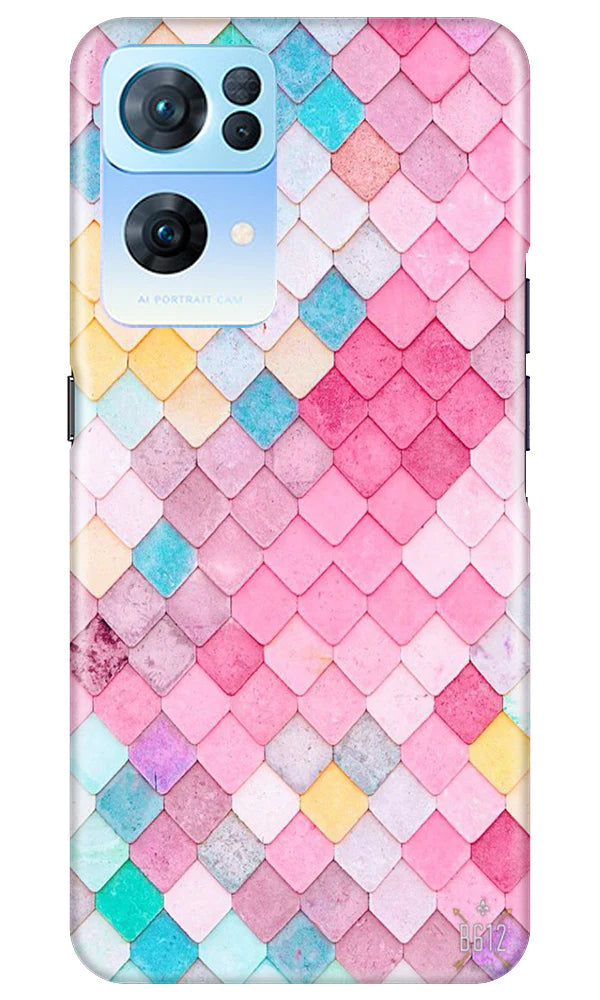 Pink Pattern Mobile Back Case for Oppo Reno 7 Pro 5G (Design - 184) Pink Pattern Case for Oppo Reno 7 Pro 5G (Design No. 184)