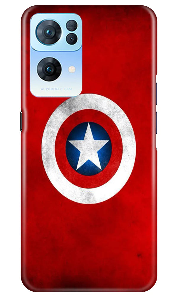 Captain America Mobile Back Case for Oppo Reno 7 Pro 5G (Design - 249) Captain America Case for Oppo Reno 7 Pro 5G (Design No. 218)