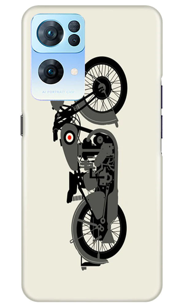 MotorCycle Mobile Back Case for Oppo Reno 7 Pro 5G (Design - 228) MotorCycle Case for Oppo Reno 7 Pro 5G (Design No. 228)