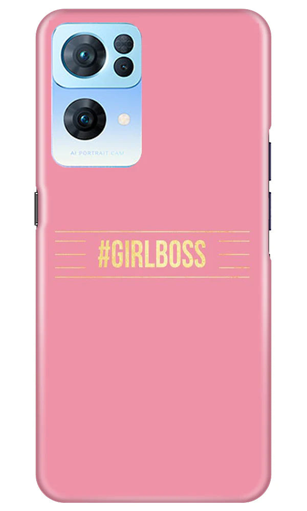 Girl Boss Pink Mobile Back Case for Oppo Reno 7 Pro 5G (Design - 232) Girl Boss Pink Case for Oppo Reno 7 Pro 5G (Design No. 232)
