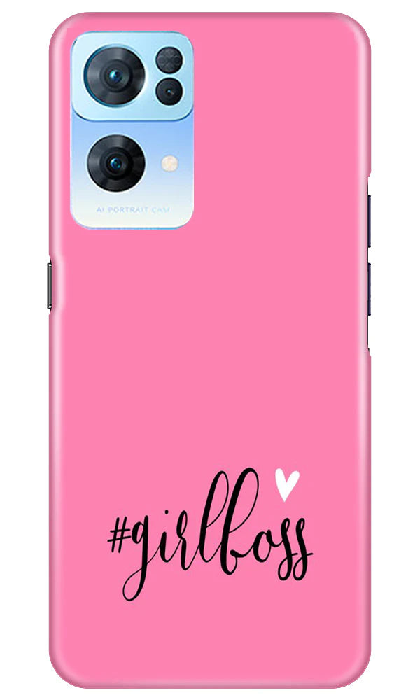 Girl Boss Pink Mobile Back Case for Oppo Reno 7 Pro 5G (Design - 238) Girl Boss Pink Case for Oppo Reno 7 Pro 5G (Design No. 238)