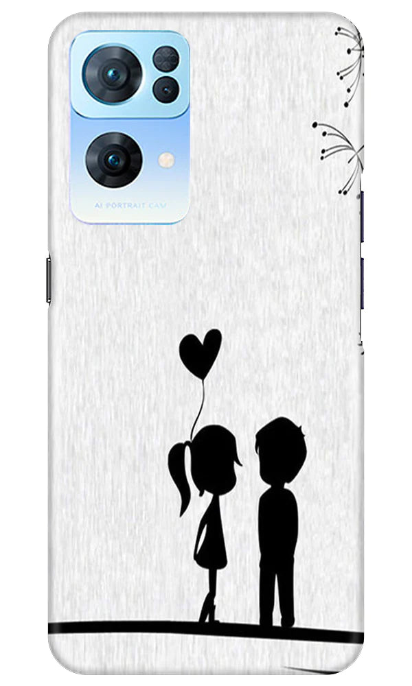 Cute Kid Couple Mobile Back Case for Oppo Reno 7 Pro 5G (Design - 252) Cute Kid Couple Case for Oppo Reno 7 Pro 5G (Design No. 252)