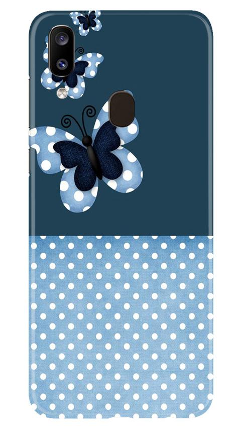 White dots Butterfly Mobile Back Case for Samsung Galaxy A20 (Design - 31) White dots Butterfly Case for Samsung Galaxy A20