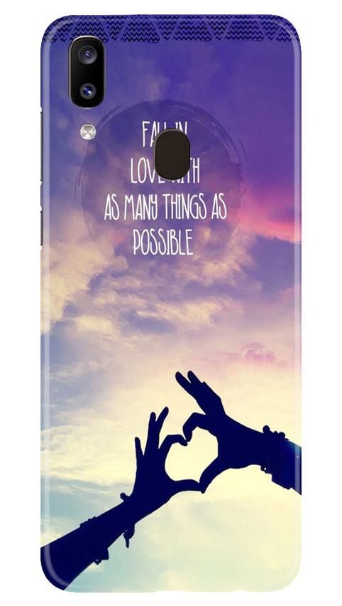 Fall in love Mobile Back Case for Samsung Galaxy A20 (Design - 50) Fall in love Case for Samsung Galaxy A20