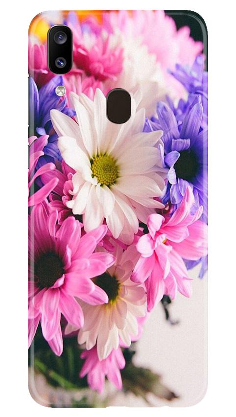 Coloful Daisy Mobile Back Case for Samsung Galaxy A20 (Design - 73) Coloful Daisy Case for Samsung Galaxy A20