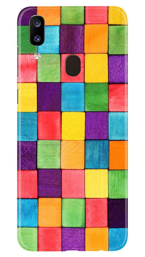 Colorful Square Mobile Back Case for Samsung Galaxy A20 (Design - 218) Colorful Square Case for Samsung Galaxy A20 (Design No. 218)