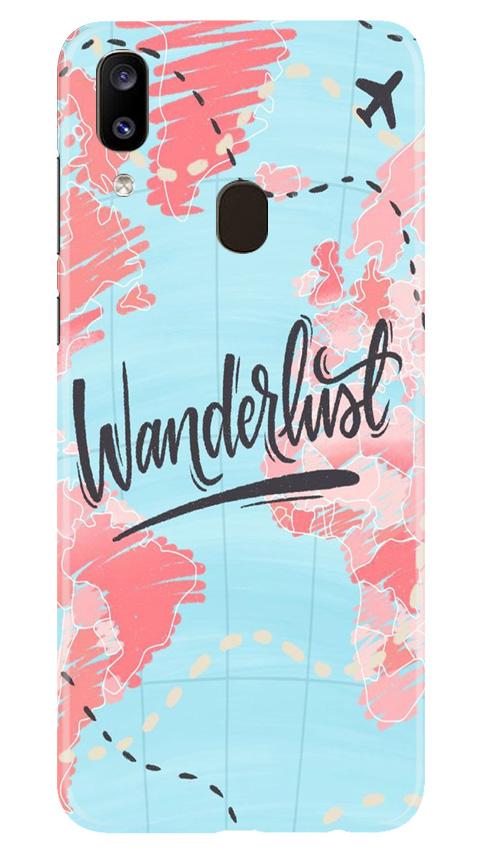 Wonderlust Travel Mobile Back Case for Samsung Galaxy A20 (Design - 223) Wonderlust Travel Case for Samsung Galaxy A20 (Design No. 223)
