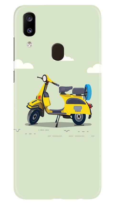 Vintage Scooter Mobile Back Case for Samsung Galaxy A20 (Design - 260) Vintage Scooter Case for Samsung Galaxy A20 (Design No. 260)