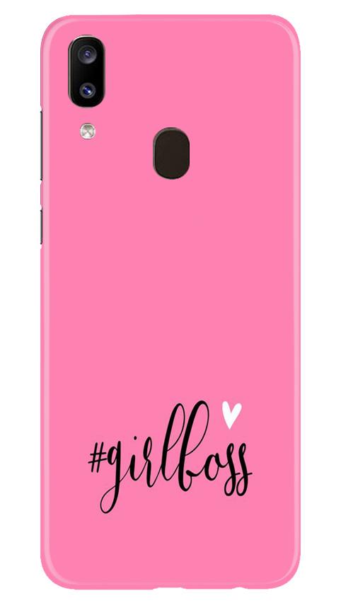 Girl Boss Pink Mobile Back Case for Samsung Galaxy A20 (Design - 269) Girl Boss Pink Case for Samsung Galaxy A20 (Design No. 269)