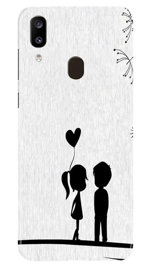 Cute Kid Couple Mobile Back Case for Samsung Galaxy A20 (Design - 283) Cute Kid Couple Case for Samsung Galaxy A20 (Design No. 283)