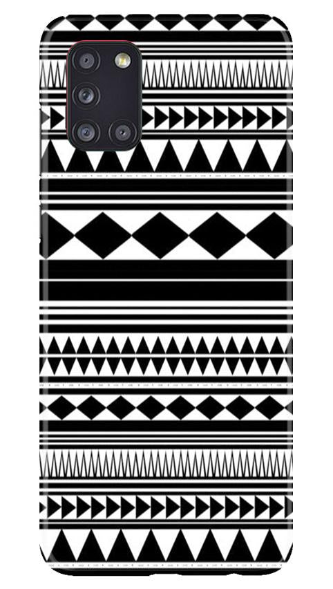 Black white Pattern Mobile Back Case for Samsung Galaxy A31 (Design - 5) Black white Pattern Case for Samsung Galaxy A31