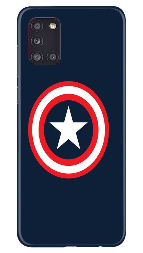 Captain America Mobile Back Case for Samsung Galaxy A31 (Design - 42) Captain America Case for Samsung Galaxy A31