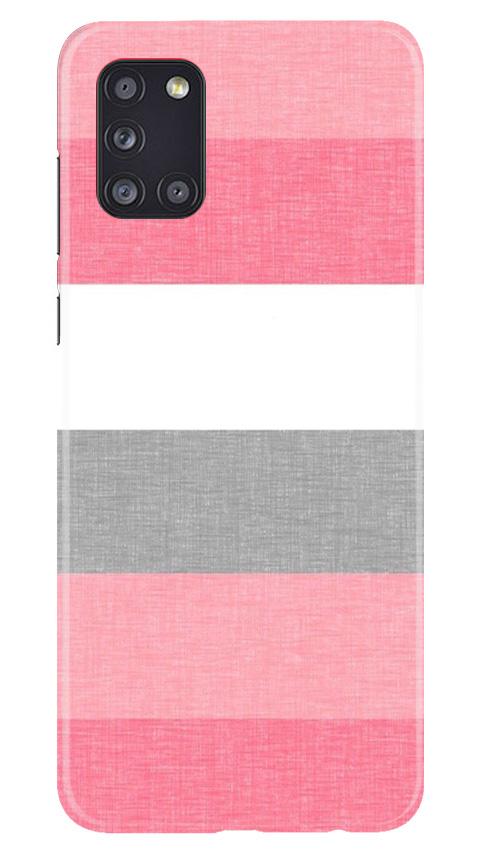 Pink white pattern Mobile Back Case for Samsung Galaxy A31 (Design - 55) Pink white pattern Case for Samsung Galaxy A31
