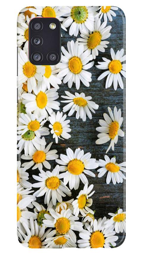 White flowers2 Mobile Back Case for Samsung Galaxy A31 (Design - 62) White flowers2 Case for Samsung Galaxy A31