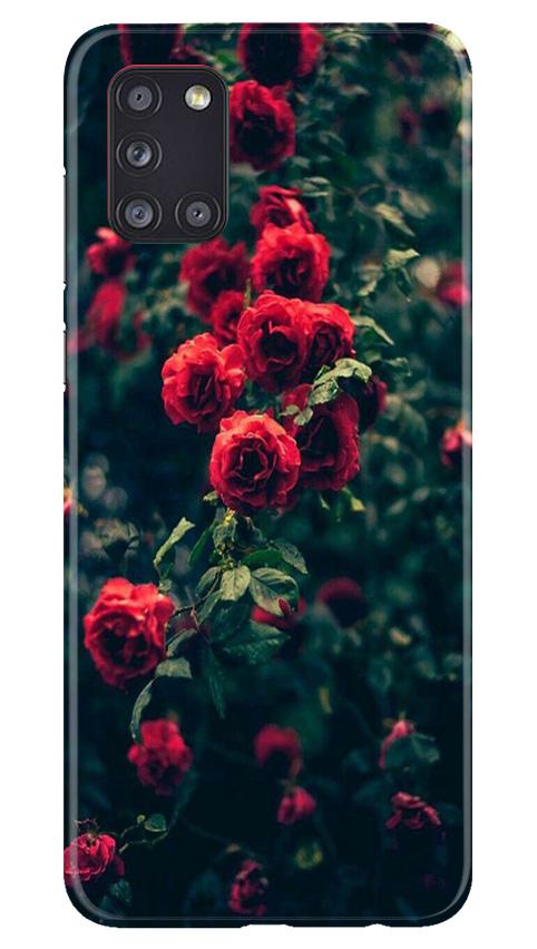 Red Rose Mobile Back Case for Samsung Galaxy A31 (Design - 66) Red Rose Case for Samsung Galaxy A31