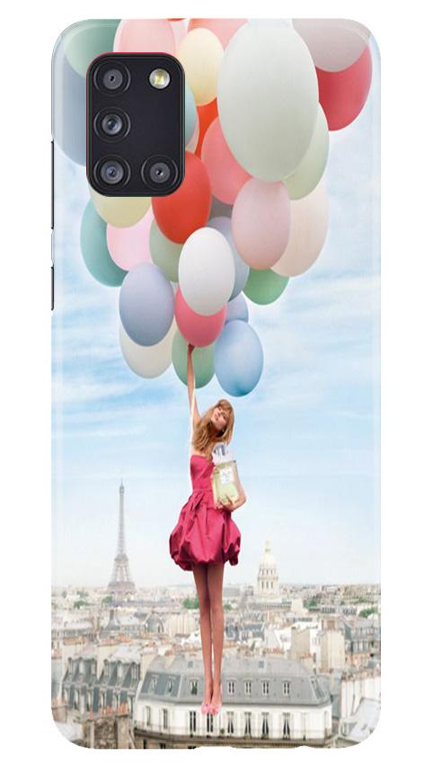 Girl with Baloon Mobile Back Case for Samsung Galaxy A31 (Design - 84) Girl with Baloon Case for Samsung Galaxy A31