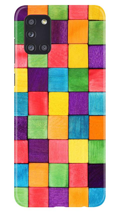 Colorful Square Mobile Back Case for Samsung Galaxy A31 (Design - 218) Colorful Square Case for Samsung Galaxy A31 (Design No. 218)