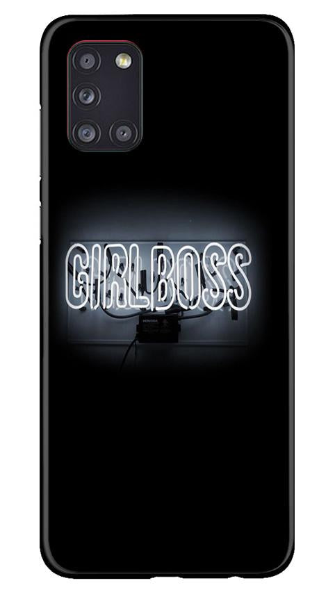 Girl Boss Black Mobile Back Case for Samsung Galaxy A31 (Design - 268) Girl Boss Black Case for Samsung Galaxy A31 (Design No. 268)