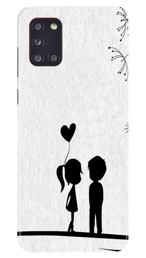 Cute Kid Couple Mobile Back Case for Samsung Galaxy A31 (Design - 283) Cute Kid Couple Case for Samsung Galaxy A31 (Design No. 283)