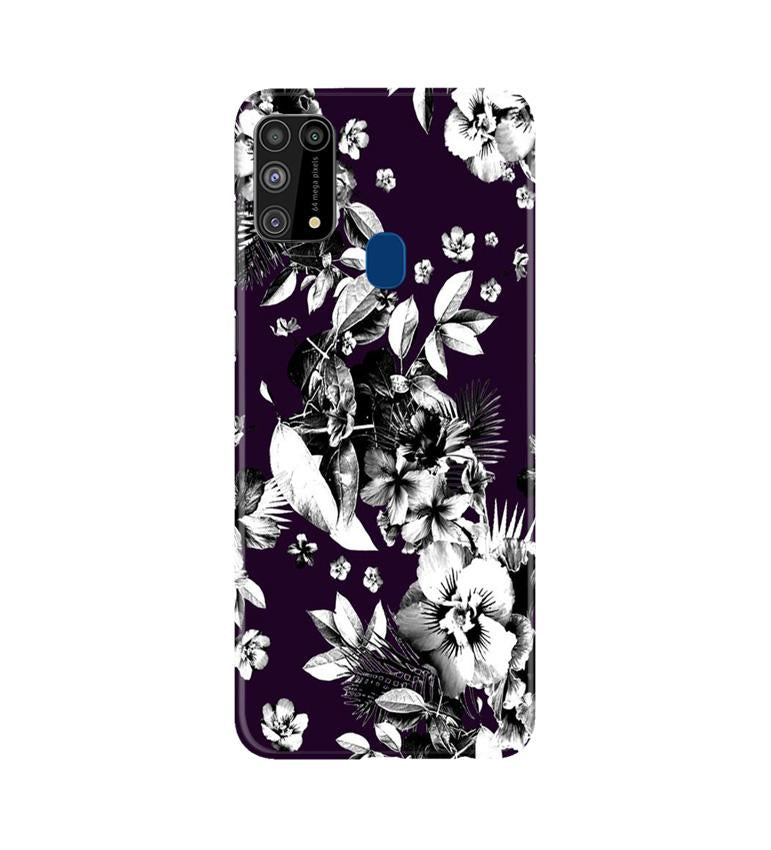 white flowers Mobile Back Case for Samsung Galaxy M31 (Design - 7) white flowers Case for Samsung Galaxy M31
