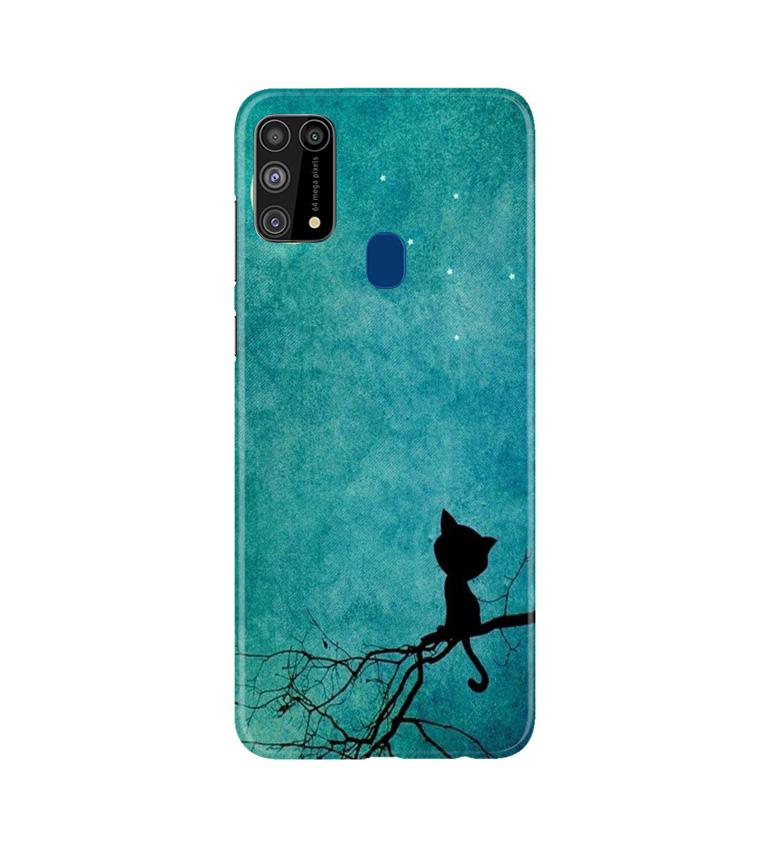 Moon cat Mobile Back Case for Samsung Galaxy M31 (Design - 70) Moon cat Case for Samsung Galaxy M31