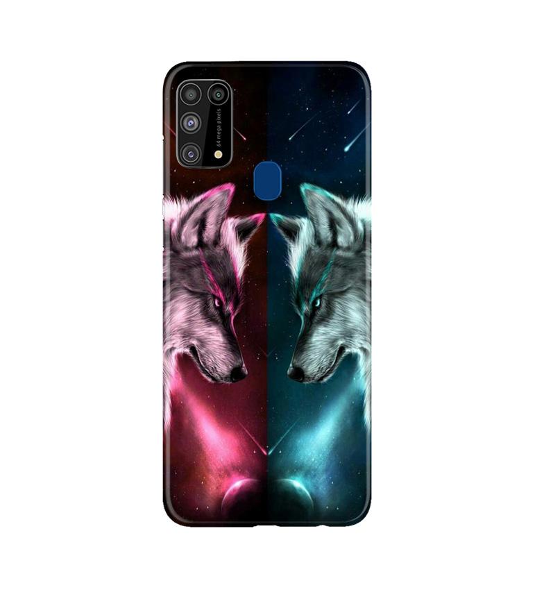 Wolf fight Mobile Back Case for Samsung Galaxy M31 (Design - 221) Wolf fight Case for Samsung Galaxy M31 (Design No. 221)