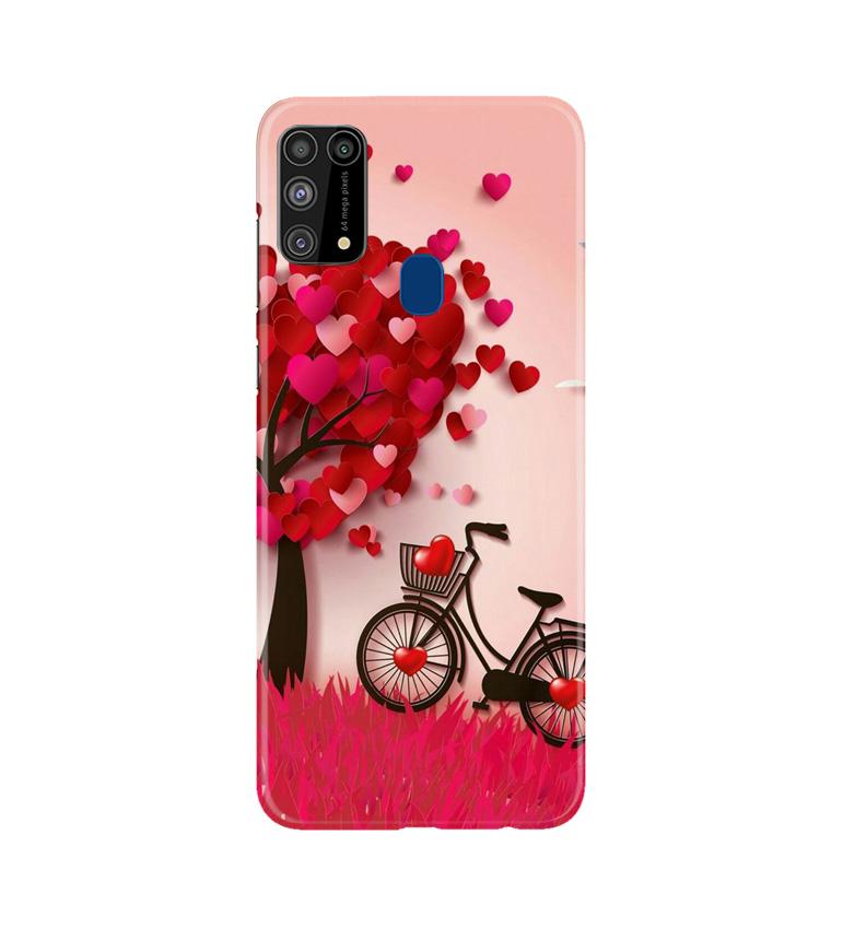 Red Heart Cycle Mobile Back Case for Samsung Galaxy M31 (Design - 222) Red Heart Cycle Case for Samsung Galaxy M31 (Design No. 222)