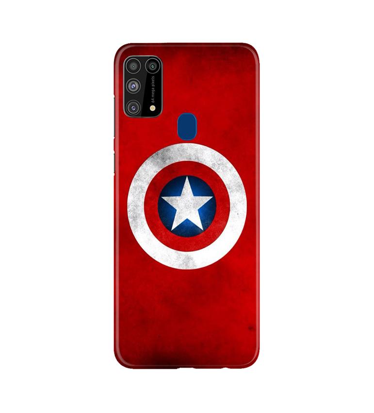 Captain America Mobile Back Case for Samsung Galaxy M31 (Design - 249) Captain America Case for Samsung Galaxy M31 (Design No. 249)