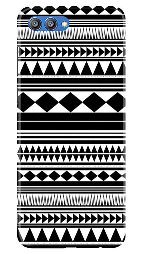 Black white Pattern Mobile Back Case for Honor View 10 (Design - 5) Black white Pattern Case for Honor View 10
