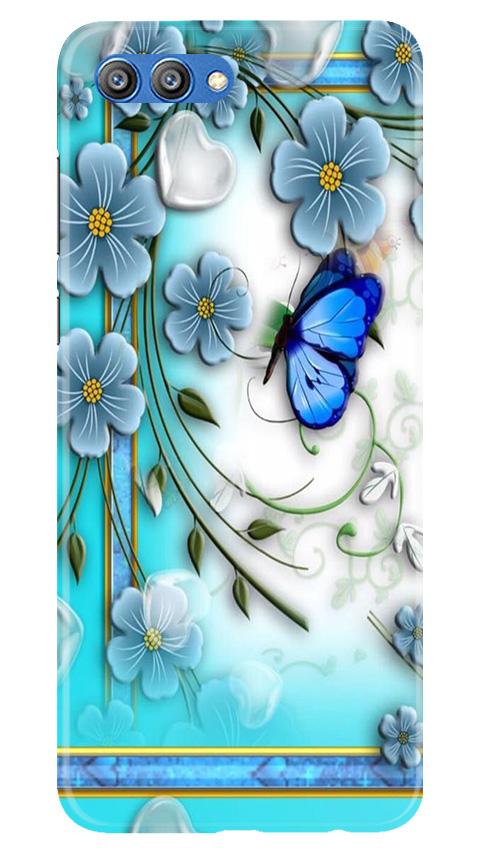 Blue Butterfly Mobile Back Case for Honor View 10 (Design - 21) Blue Butterfly Case for Honor View 10