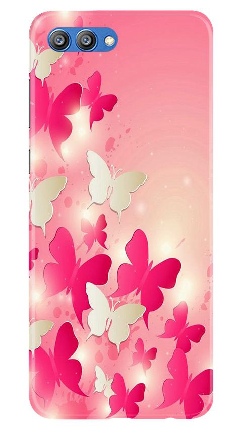 White Pick Butterflies Mobile Back Case for Honor View 10 (Design - 28) White Pick Butterflies Case for Honor View 10