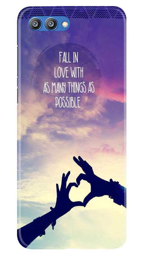 Fall in love Mobile Back Case for Honor View 10 (Design - 50) Fall in love Case for Honor View 10