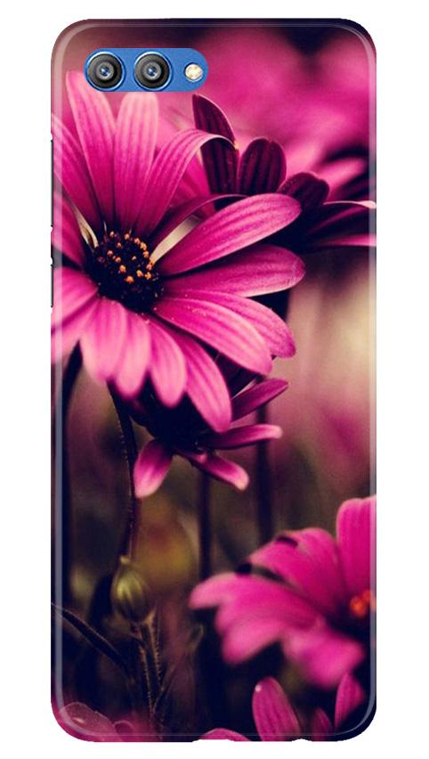 Purple Daisy Mobile Back Case for Honor View 10 (Design - 65) Purple Daisy Case for Honor View 10