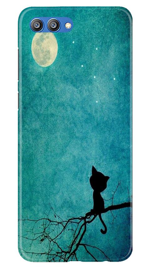 Moon cat Mobile Back Case for Honor View 10 (Design - 70) Moon cat Case for Honor View 10