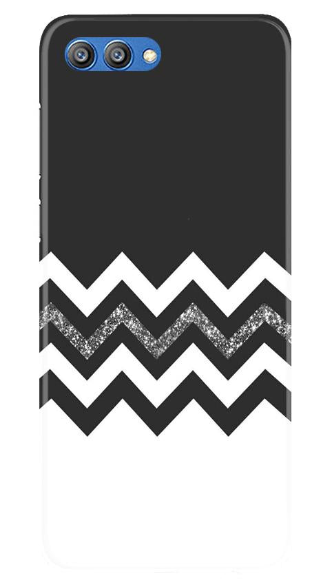 Black white Pattern2Mobile Back Case for Honor View 10 (Design - 83) Black white Pattern2Case for Honor View 10