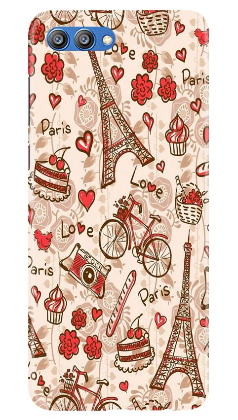 Love Paris Mobile Back Case for Honor View 10 (Design - 103) Love Paris Case for Honor View 10 (Design - 103)
