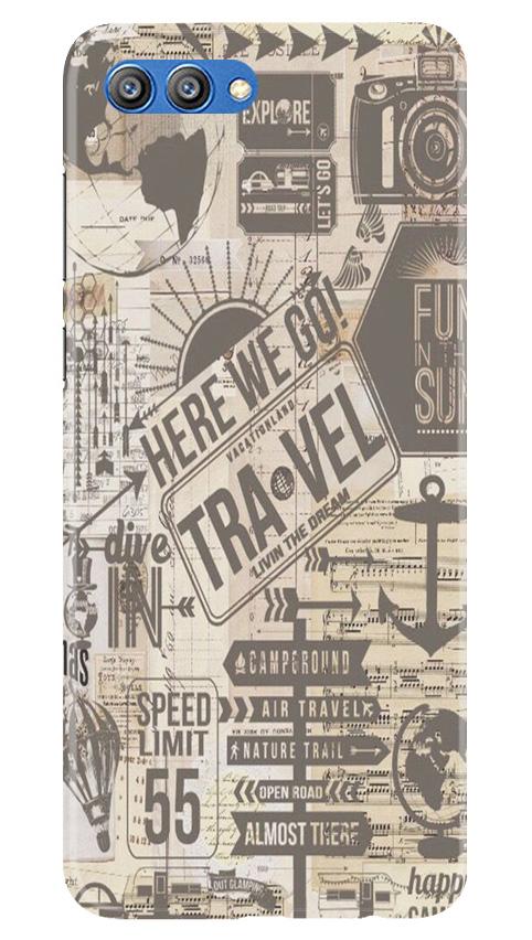 Travel Mobile Back Case for Honor View 10 (Design - 104) Travel Case for Honor View 10 (Design - 104)