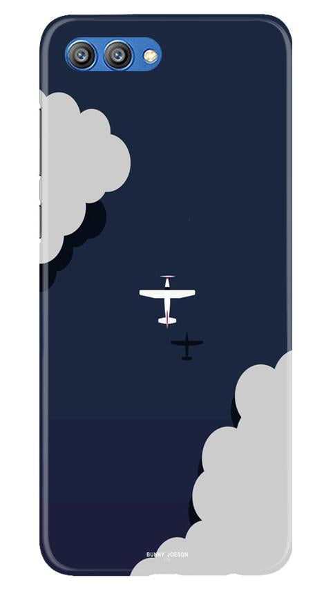 Clouds Plane Mobile Back Case for Honor View 10 (Design - 196) Clouds Plane Case for Honor View 10 (Design - 196)