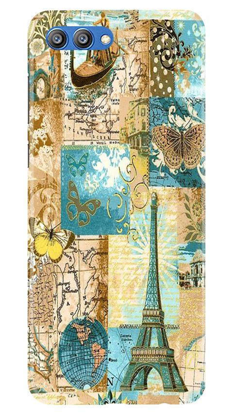 Travel Eiffel Tower Mobile Back Case for Honor View 10 (Design - 206) Travel Eiffel Tower Case for Honor View 10 (Design No. 206)